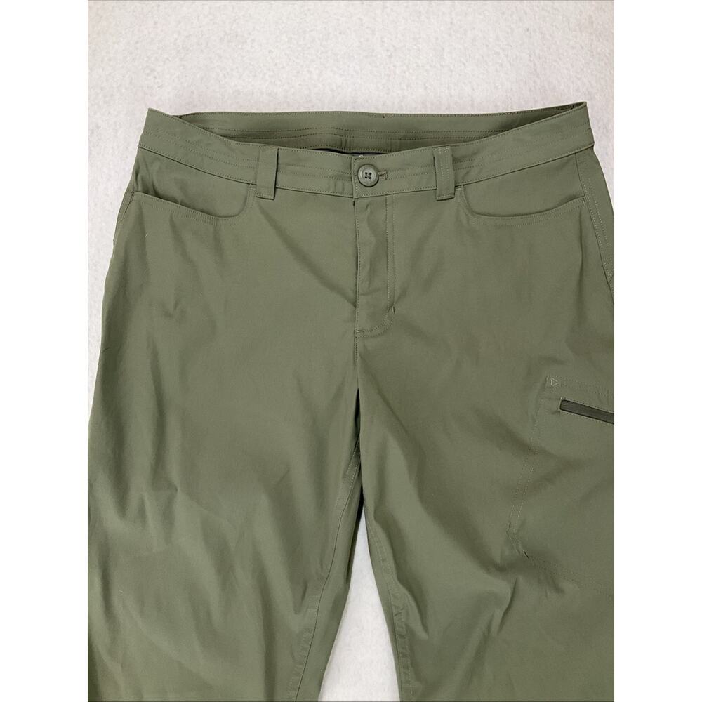 Eddie Bauer Guide Pro Pants Womens 12 Olive Green Hiking Stretch Cargo Excellent - Picture 2 of 14